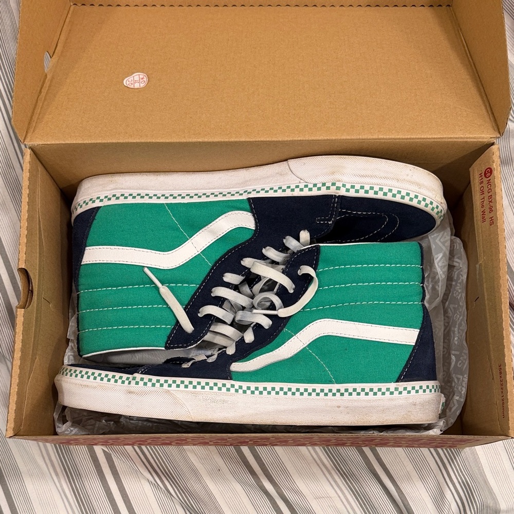 Vans High-Top Sneakers - Green and Navy